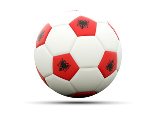 Flag of albania on football