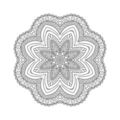 Mandala. Abstract background. Design for adult and older children coloring page