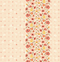 Vivid repeating floral - For easy making seamless pattern use it for filling any contours