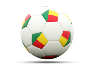 Fototapeta premium Flag of benin on football