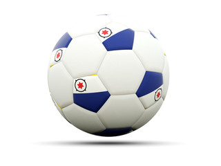 Obraz premium Flag of bonaire on football