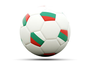 Flag of bulgaria on football