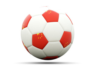 Flag of china on football