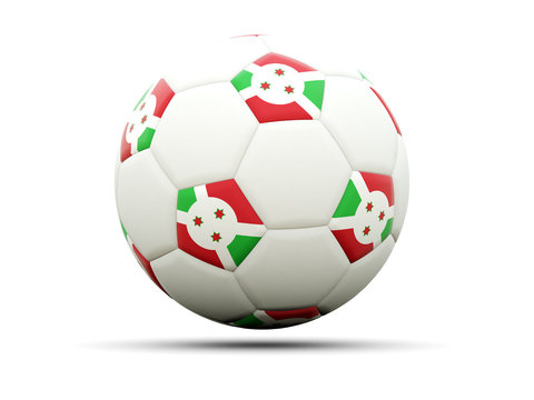 Flag Of Burundi On Football