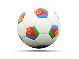 Obraz premium Flag of eritrea on football