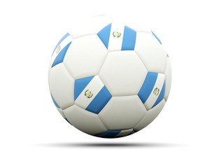 Flag of guatemala on football