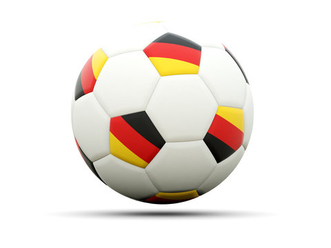 Flag of germany on football