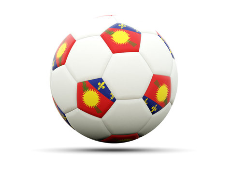 Flag of guadeloupe on football