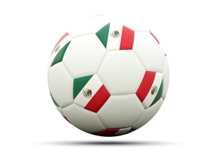 Flag of mexico on football
