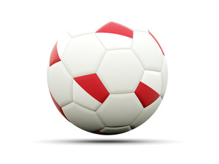 Fototapeta premium Flag of monaco on football