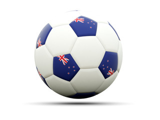 Flag of new zealand on football