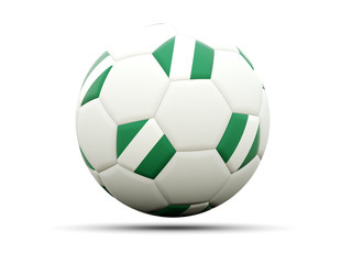 Flag of nigeria on football