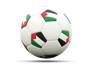 Flag of palestinian territory on football