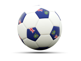 Flag of pitcairn islands on football