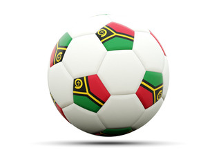 Obraz premium Flag of vanuatu on football