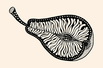 fruit with abstract pattern