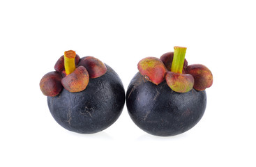 Mangosteen isolated on a white background
