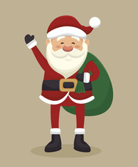 santa claus isolated icon design, vector illustration  graphic 