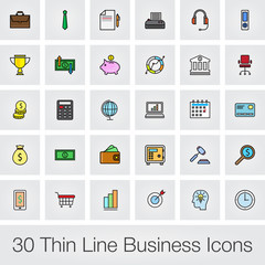 Business icons set