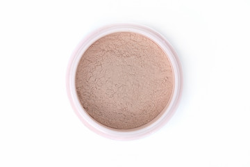 top view beautiful skin tone loose powder for makeup