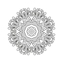 Mandala. Abstract background. Design for adult and older children coloring page