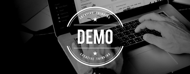 Demo Test Ideas Trailer Trial Concept - obrazy, fototapety, plakaty