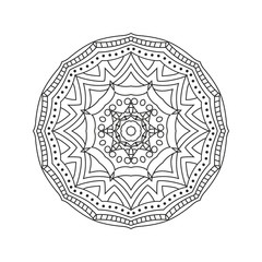 Mandala. Abstract background. Design for adult and older children coloring page