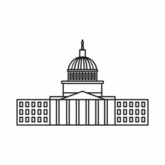 Capitol icon, outline style