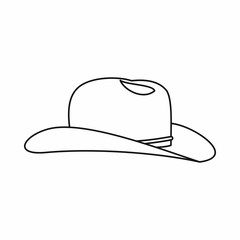 Cowboy hat icon, outline style