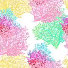 Fototapeta na wymiar Seamless vector pattern with corals.