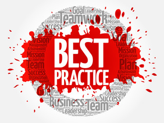 Best Practice circle word cloud, business concept