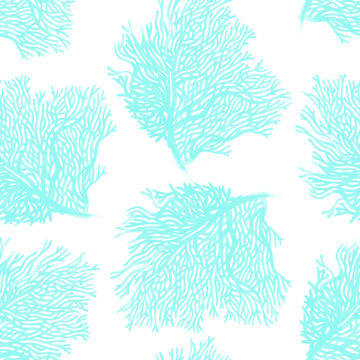 Seamless vector pattern with corals.