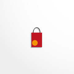 Shopping bag. Vector icon.