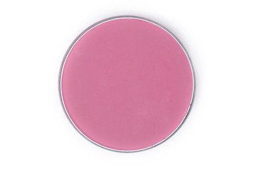 top view beautiful peachy cheeks color blusher makeup
