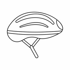 Bicycle helmet icon, outline style