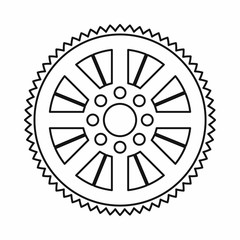 Obraz premium Sprocket from bike icon, outline style