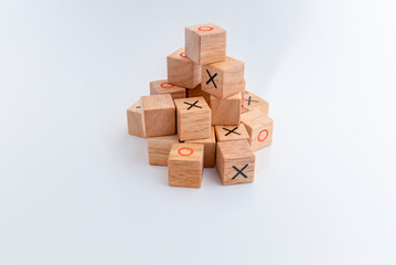 Game of Tic Tac Toe, close-up