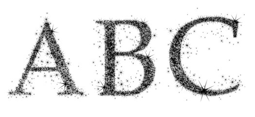 three uppercase letters of the alphabet