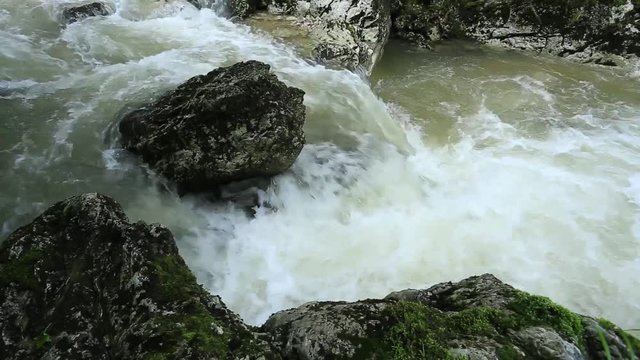 Rapid flowing mountain stream