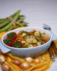 artichoke with olive and vegetables