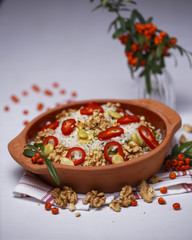 Fototapeta na wymiar turkish vegetable pilaff