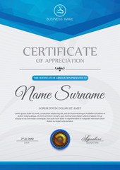 Qualification certificate blank template - obrazy, fototapety, plakaty