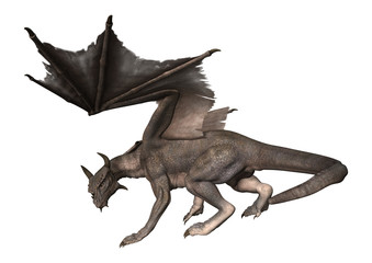 Fototapeta premium 3D renderowania Fantasy Dragon na białym tle