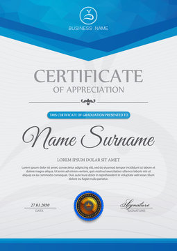 Qualification certificate blank template