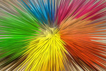 Muliticoloured extruded abstract background