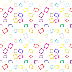 Fototapeta na wymiar Multicolors tablet PC on a white background. Seamless pattern