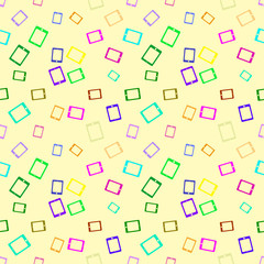 Fototapeta na wymiar Multicolour tablet PC. Seamless pattern