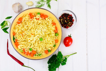 Tasty Chicken Soup with Chinese Noodles