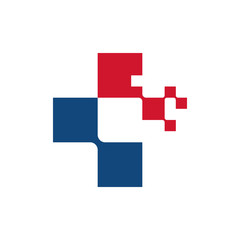 Obraz premium Modern Health Care Clinic Center Logo