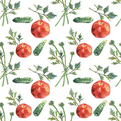 vegetables, watercolor, Pattern, postcard